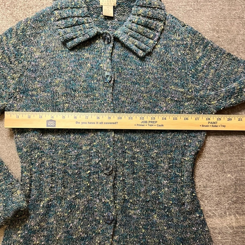 Sigrid Olsen Sport Marled Knit Cardigan Sweater Small Cottagecore Grandmacore - Picture 4 of 7
